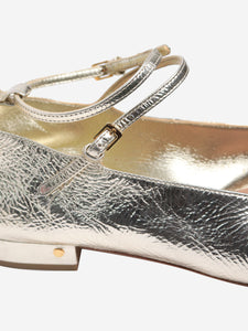 Laurence Dacade Champagne Ilona platine flats - size EU 38