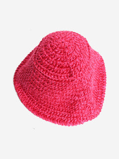 Pink woven sunhat - size S