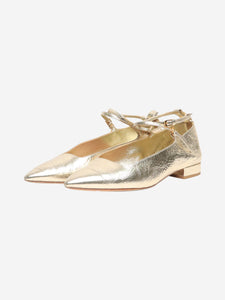 Laurence Dacade Champagne Ilona platine flats - size EU 38