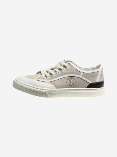 Beige canvas trainers - size EU 39.5 Trainers Hermes 