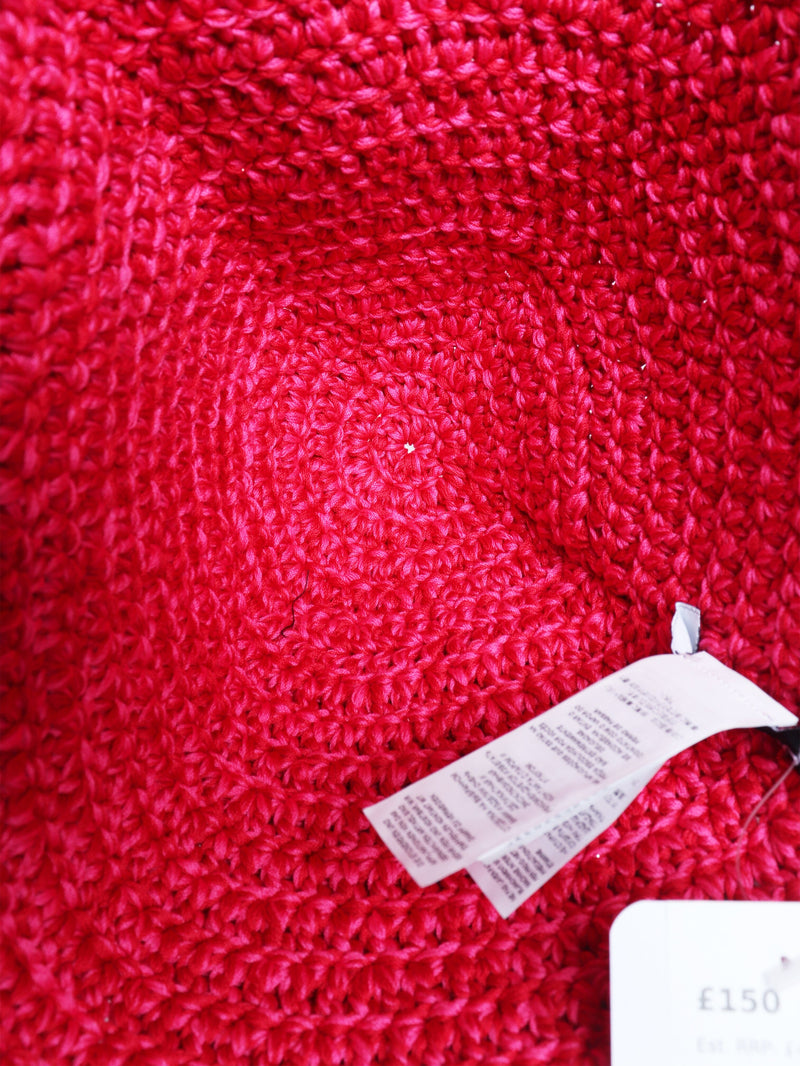 Pink woven sunhat - size S
