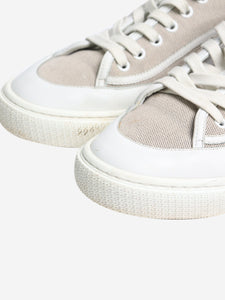 Hermes Beige canvas trainers - size EU 39.5