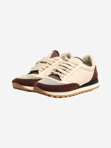 Brunello Cucinelli Brown quilted suede runners - size EU 37