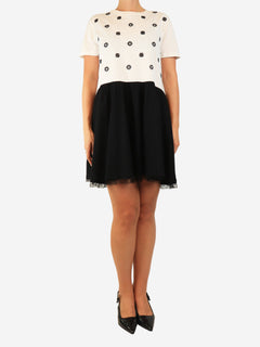 White and black embroidered t-shirt dress - size M Dresses Red Valentino 