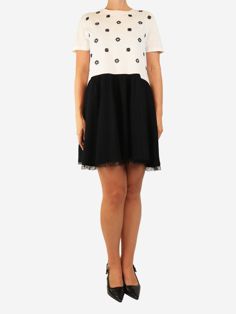White and black embroidered t-shirt dress - size M Dresses Red Valentino 