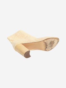 Manolo Blahnik Sand snake-effect ankle boots - size EU 38