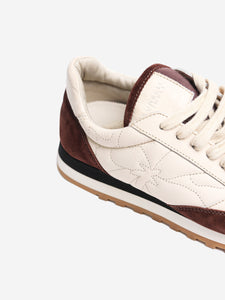 Brunello Cucinelli Brown quilted suede runners - size EU 37