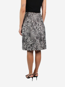 Max Mara Studio Black leopard print skirt - size IT 42