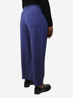 Blue silk pleated trousers - size M Trousers Bamford 