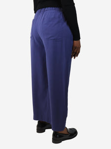 Bamford Blue silk pleated trousers - size M