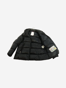 Moncler Black hooded puffer jacket - size UK 14