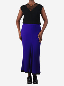 Marni Purple crepe midi skirt - size UK 10