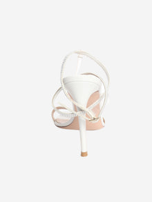 White leather crystal-strap sandal heels - size EU 37 Heels Gianvito Rossi 