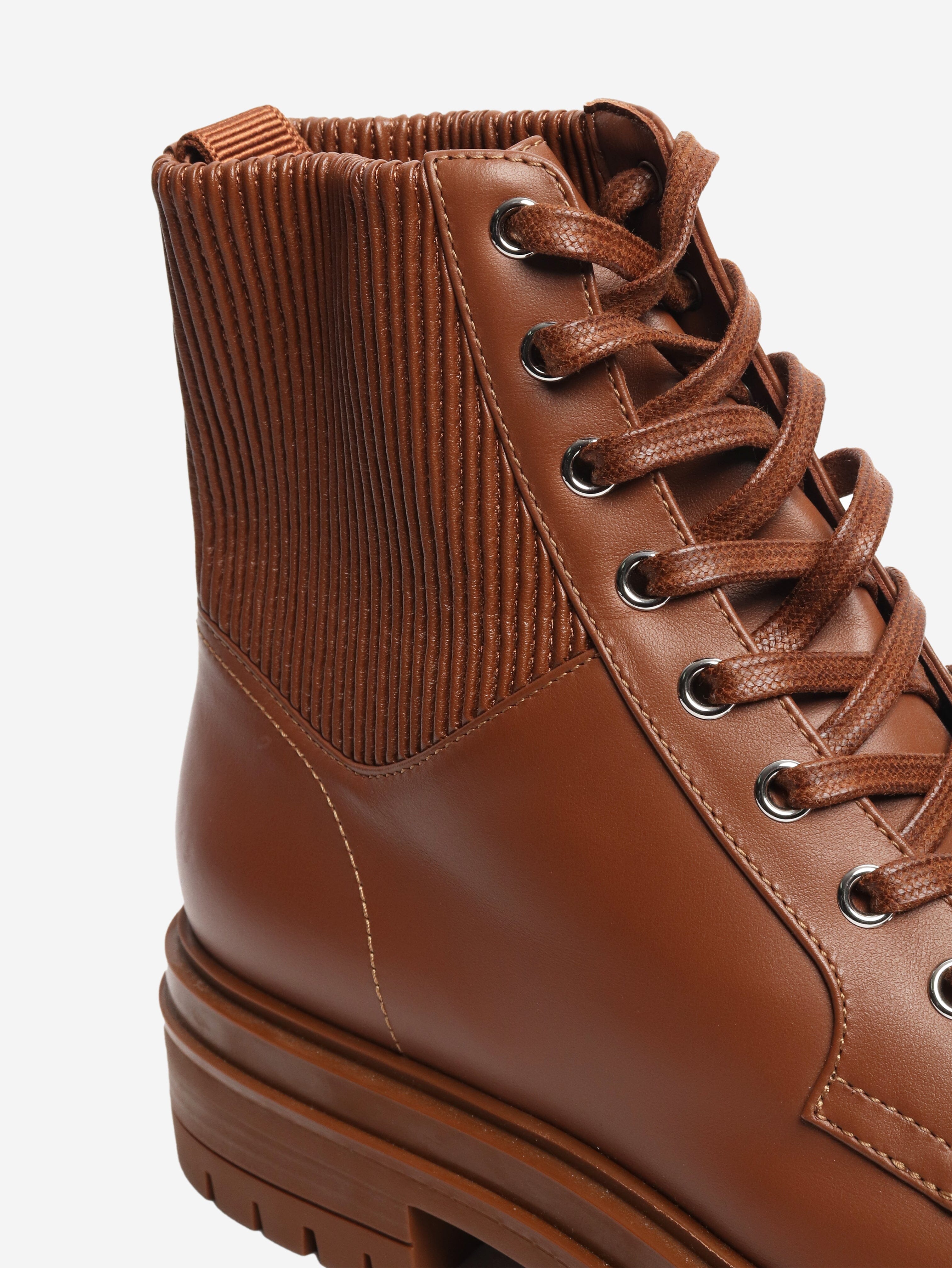 Brown Martis 20 ribbed-detail combat boots - size EU 40 Boots Gianvito Rossi 