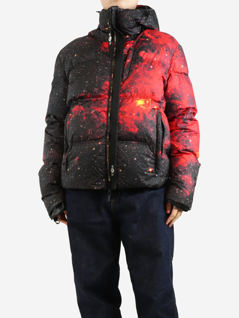 Galaxy hooded puffer jacket