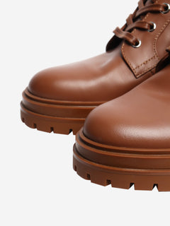 Brown Martis 20 ribbed-detail combat boots - size EU 40 Boots Gianvito Rossi 