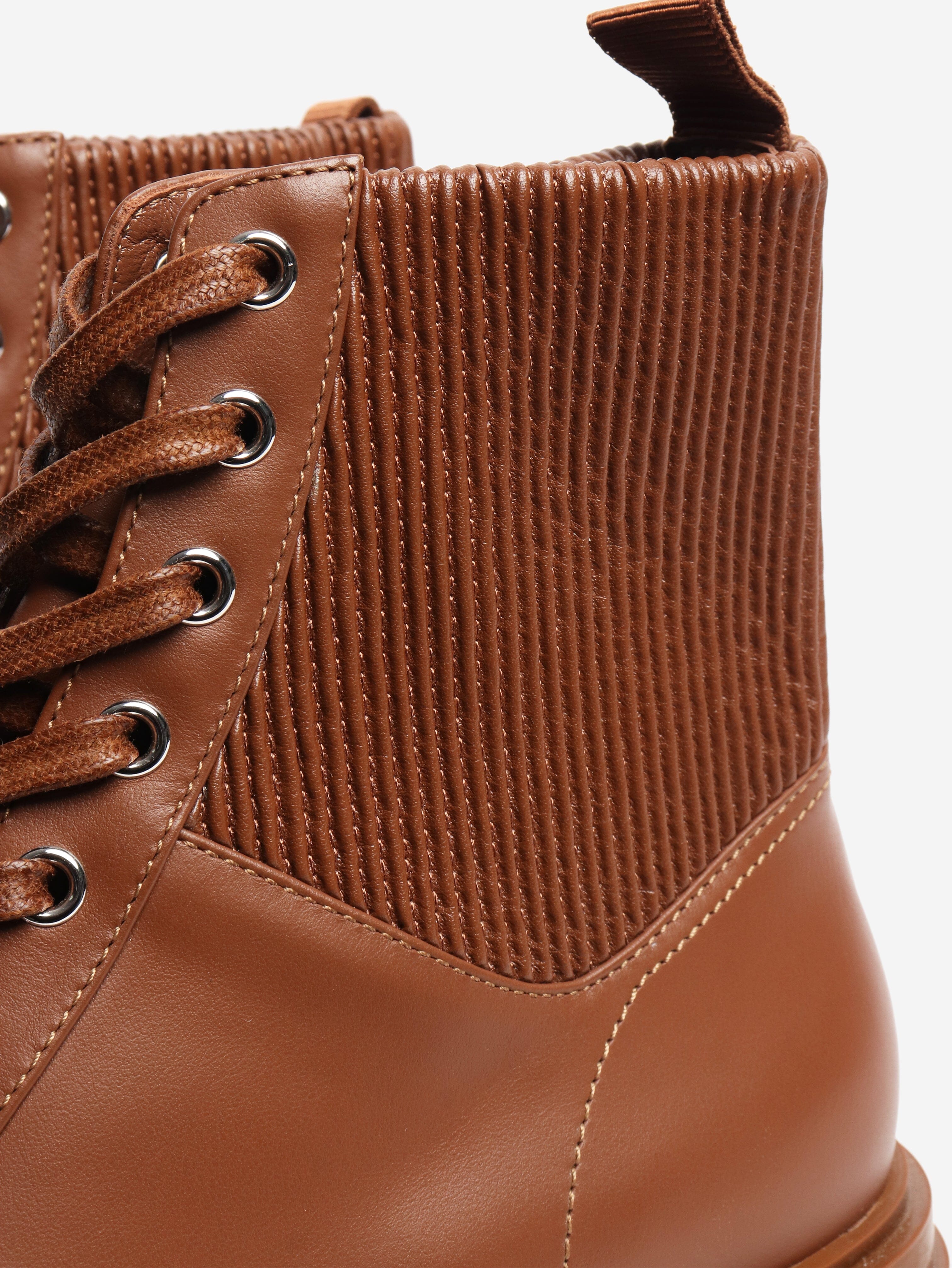 Brown Martis 20 ribbed-detail combat boots - size EU 40 Boots Gianvito Rossi 