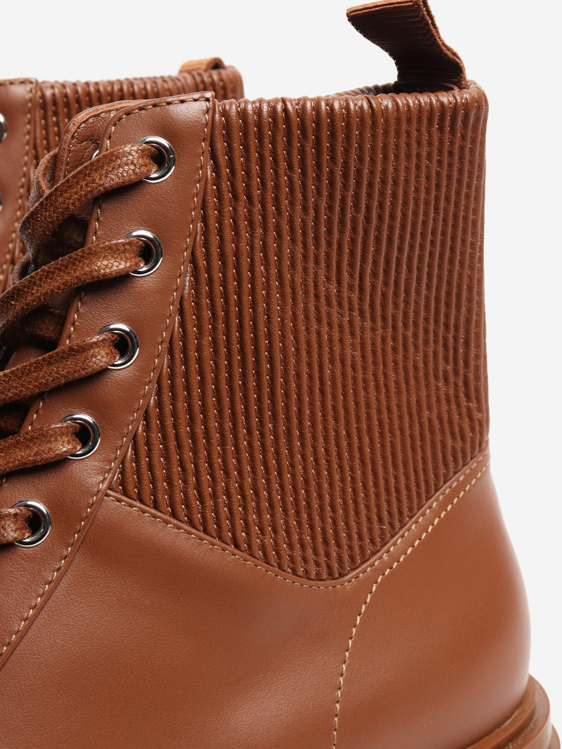 Brown Martis 20 ribbed-detail combat boots - size EU 40 Boots Gianvito Rossi 