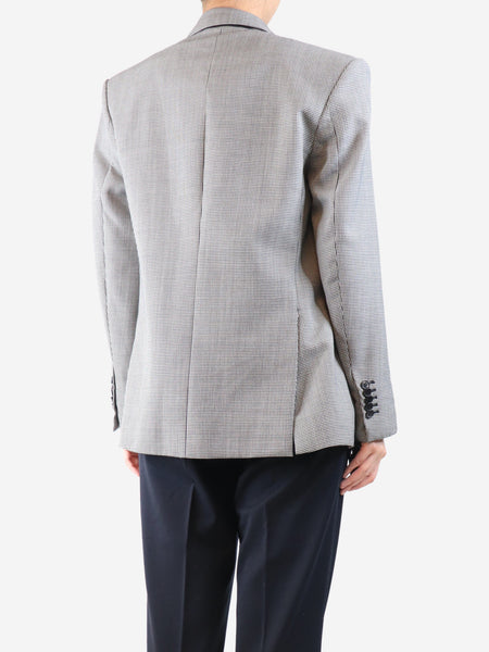 Black and white houndstooth double breasted jacket - size UK 10 alternate image