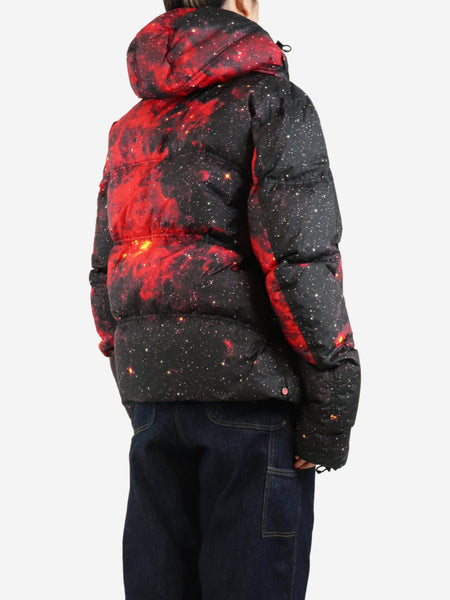 Black Galaxy hooded puffer jacket - size S alternate image
