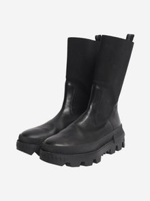 Black ridge-sole panelled boots - size EU 40.5 Boots Moncler 