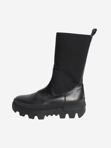 Black ridge-sole panelled boots - size EU 40.5 Boots Moncler 