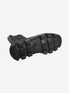 Black ridge-sole panelled boots - size EU 40.5