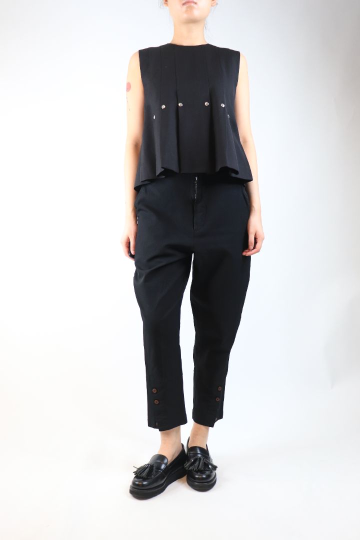 Black balloon trousers - size UK 10