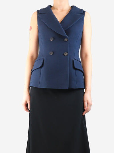 Navy sleeveless double-breasted jacket - size UK 10 Coats & Jackets Dior 
