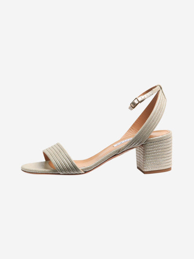 Silver sparkly Sundance sandal heels - size EU 37 Heels Aquazzura 