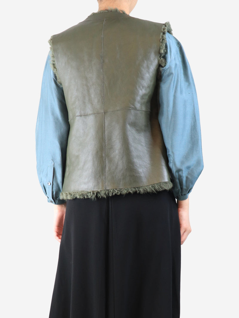 Khaki reversible shearling vest - size S Coats & Jackets Rachel Comey 