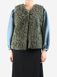 Khaki reversible shearling vest - size S Coats & Jackets Rachel Comey 