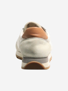 Brunello Cucinelli Neutral quilted suede runners - size EU 37