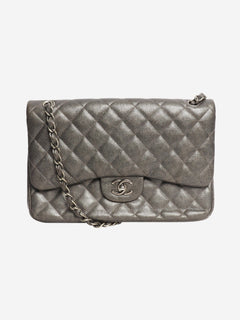 Grey 2015 jumbo caviar Classic Double Flap bag Cross-body bags Chanel 