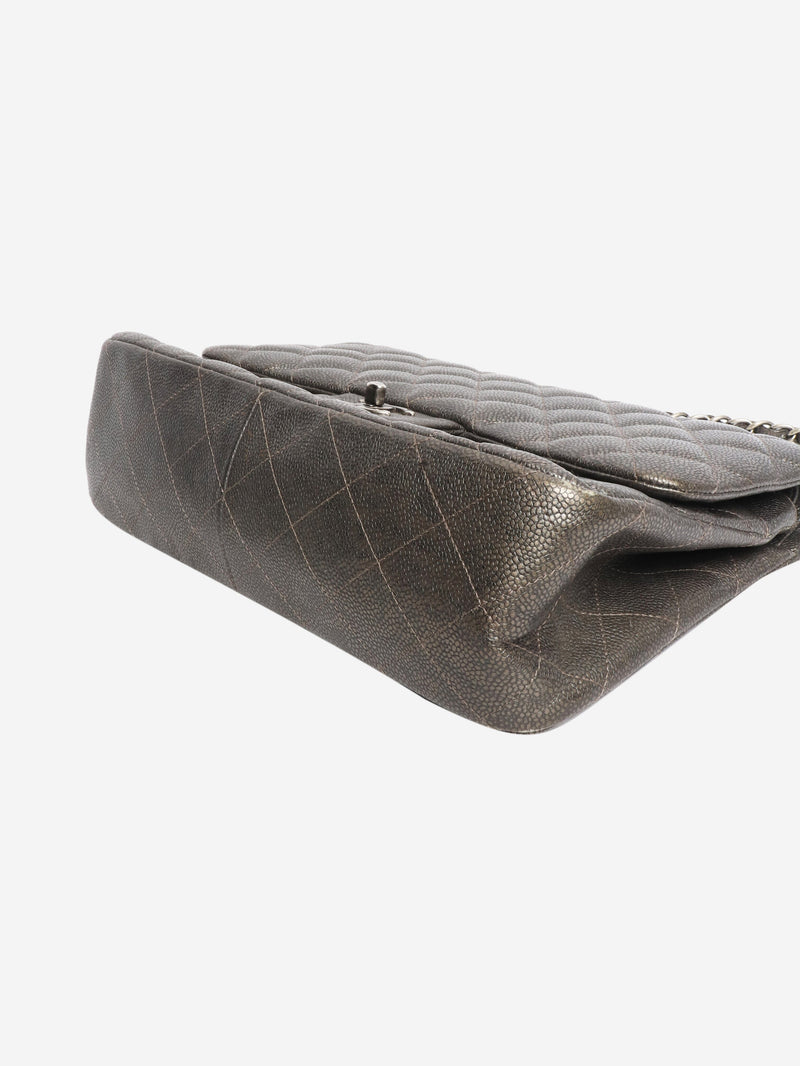 Grey 2015 jumbo caviar Classic Double Flap bag Cross-body bags Chanel 