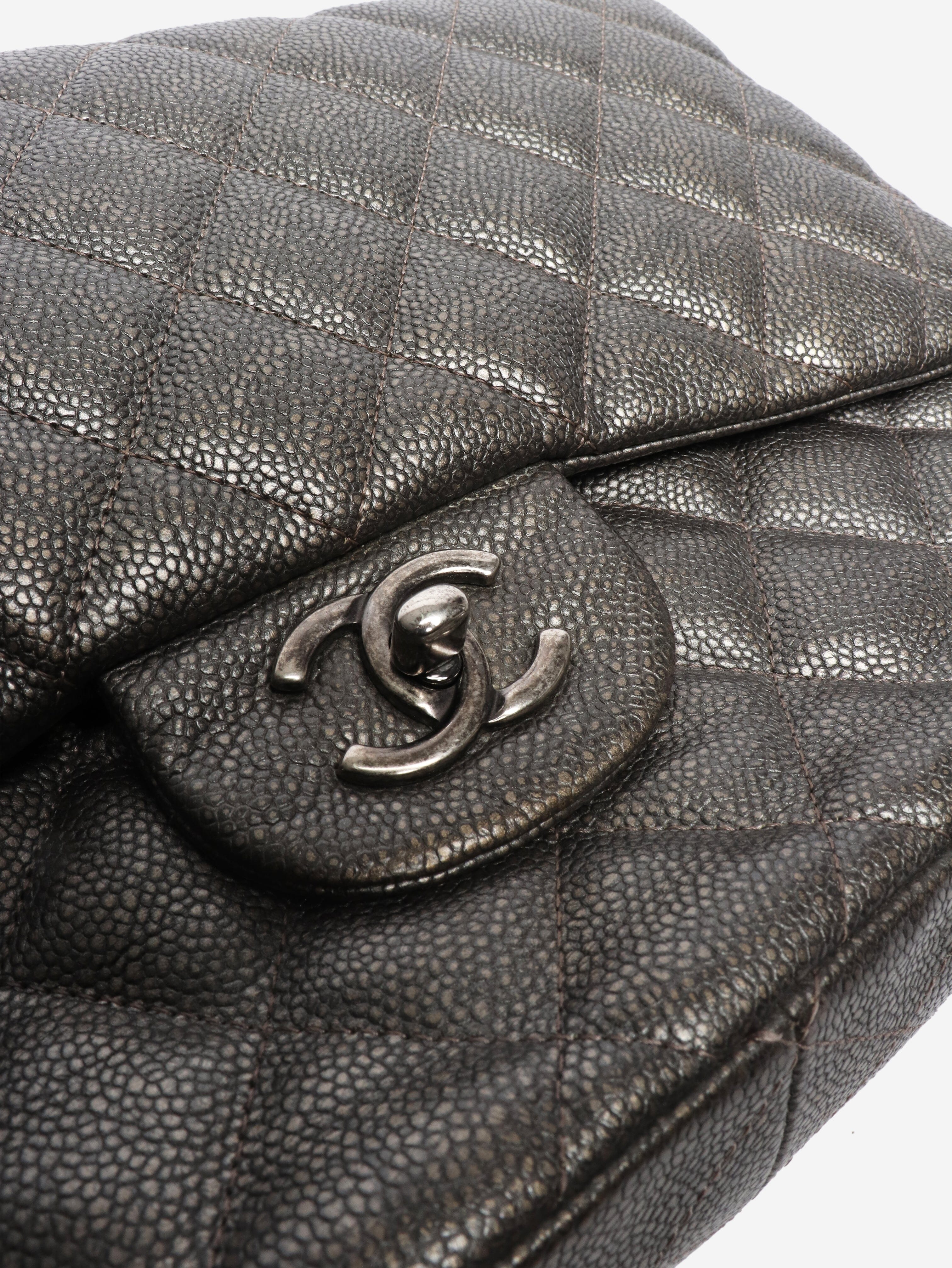Grey 2015 jumbo caviar Classic Double Flap bag Cross-body bags Chanel 