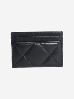 Black 19 quilted leather cardholder