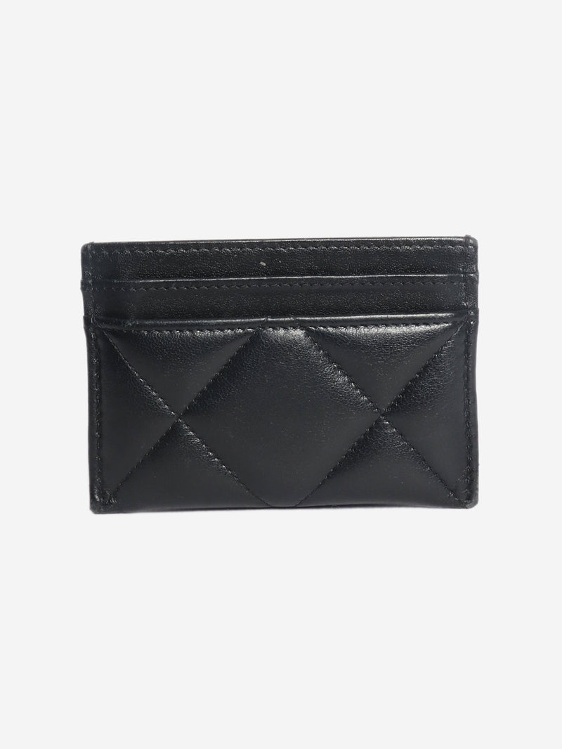 Black 19 quilted leather cardholder