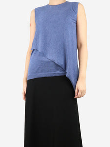 Derek Lam Blue asymmetric knit top - size S