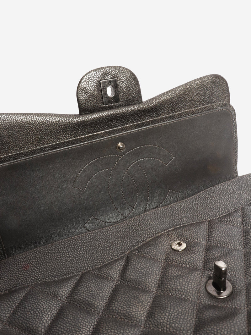 Grey 2015 jumbo caviar Classic Double Flap bag Cross-body bags Chanel 