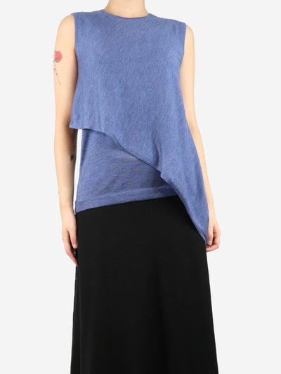 Blue asymmetric knit top - size S Knitwear Derek Lam 