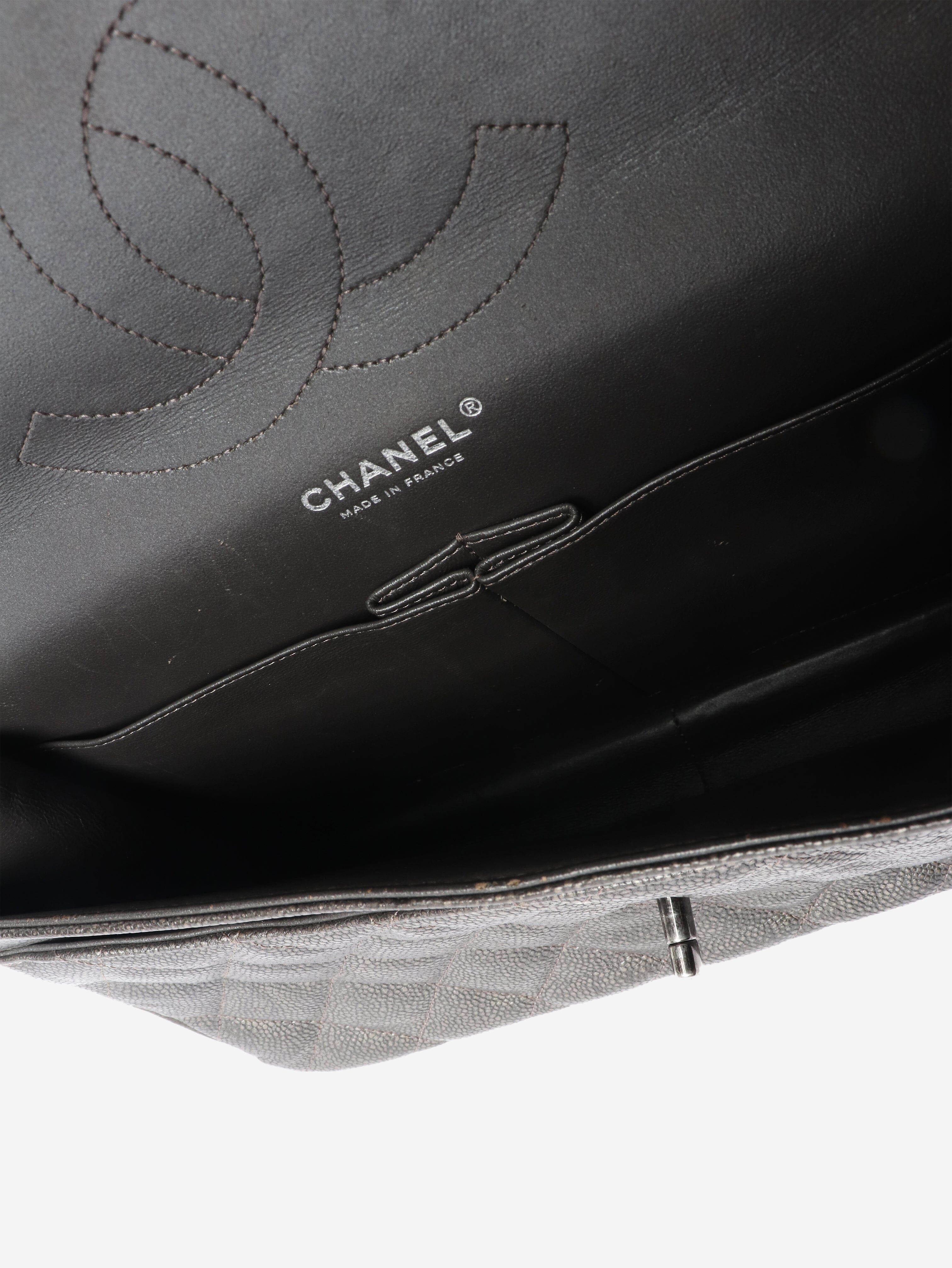 Grey 2015 jumbo caviar Classic Double Flap bag Cross-body bags Chanel 