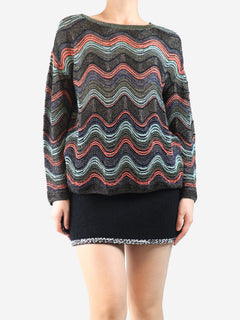 Multicolour sheer lurex wave top - size S Tops Missoni 