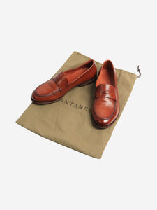 Pantanetti Tan leather loafers - size EU 37.5