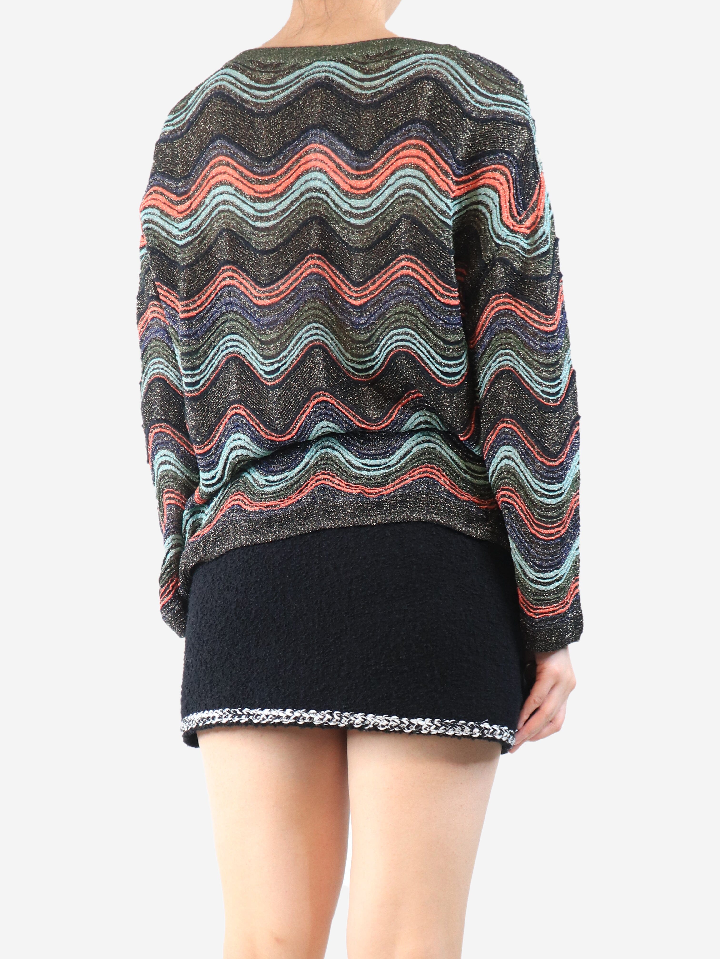 Multicolour sheer lurex wave top - size S Tops Missoni 