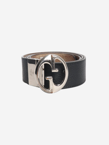 Black leather belt product image