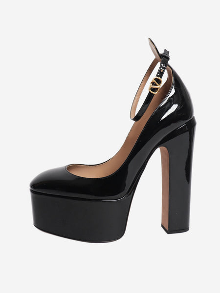 Black patent Tan-Go platform pumps - size EU 39 product image
