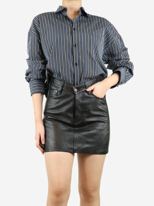 Balenciaga Blue and black striped pocket shirt - size UK 8