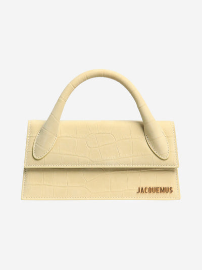 Jacquemus Light yellow croc-effect Le Chiquito long bag Top Handle Bags Jacquemus 