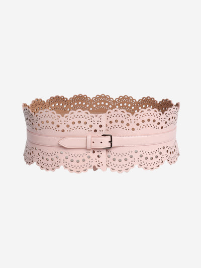 Pink leather bustier belt Belts Alaia 